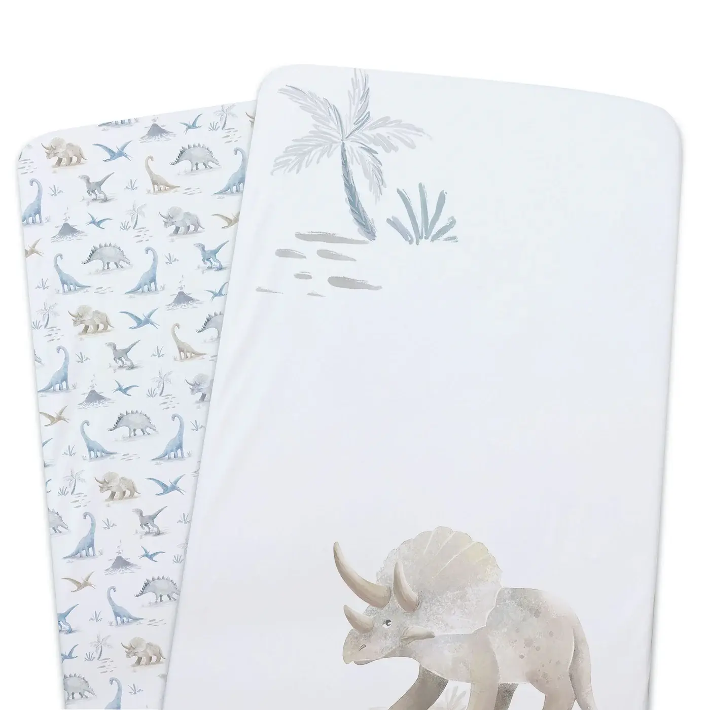 Bubba Blue Bubba Blue Jurassic Bamboo 2 PK Bedside Sleeper Fitted Sheets
