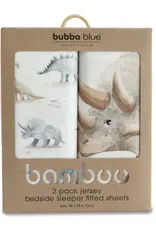 Bubba Blue Bubba Blue Jurassic Bamboo 2 PK Bedside Sleeper Fitted Sheets