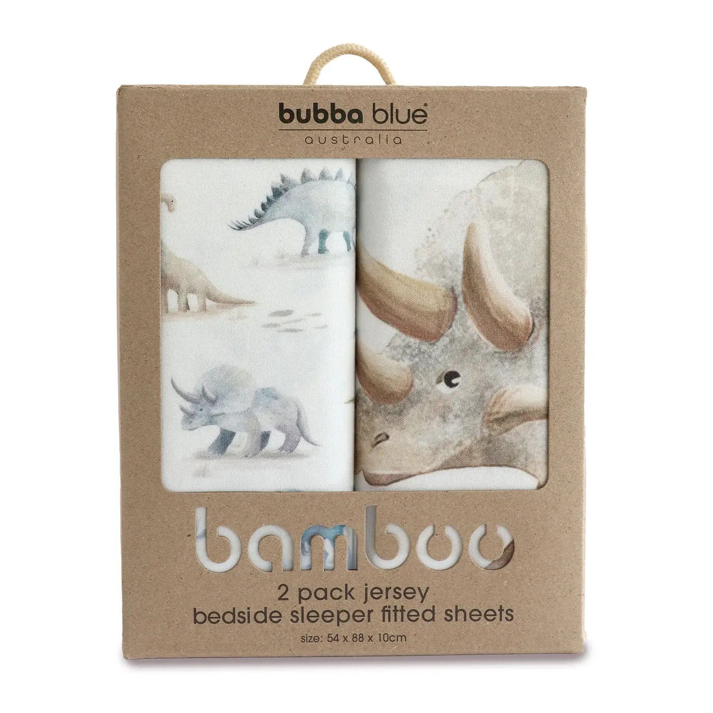 Bubba Blue Bubba Blue Jurassic Bamboo 2 PK Bedside Sleeper Fitted Sheets