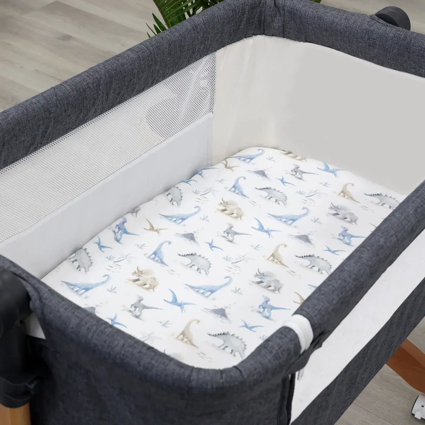Bubba Blue Bubba Blue Jurassic Bamboo 2 PK Bedside Sleeper Fitted Sheets