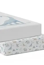 Bubba Blue Bubba Blue Jurassic Bamboo 2 PK Cot Fitted Sheets