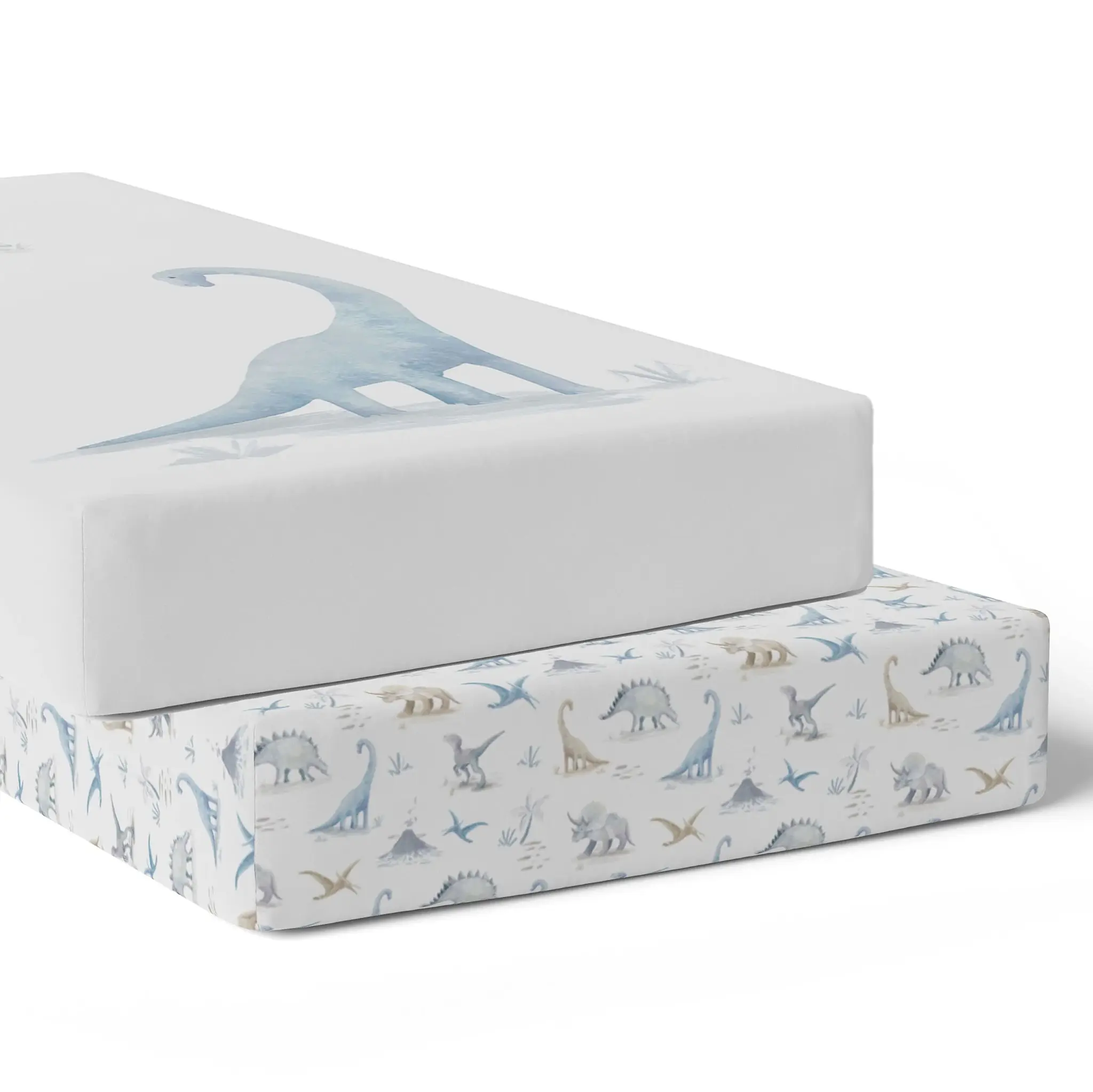 Bubba Blue Bubba Blue Jurassic Bamboo 2 PK Cot Fitted Sheets