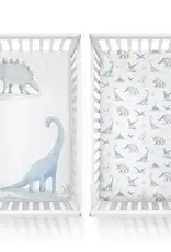 Bubba Blue Bubba Blue Jurassic Bamboo 2 PK Cot Fitted Sheets