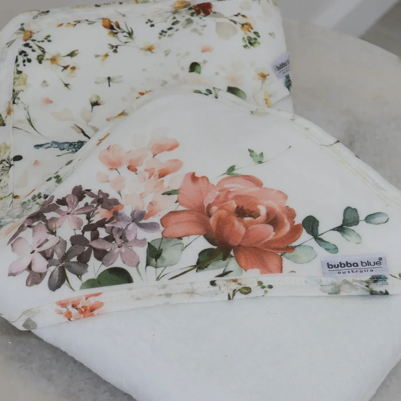 Bubba Blue Bubba Blue Peonies Bamboo 2 PK  Hooded Towels