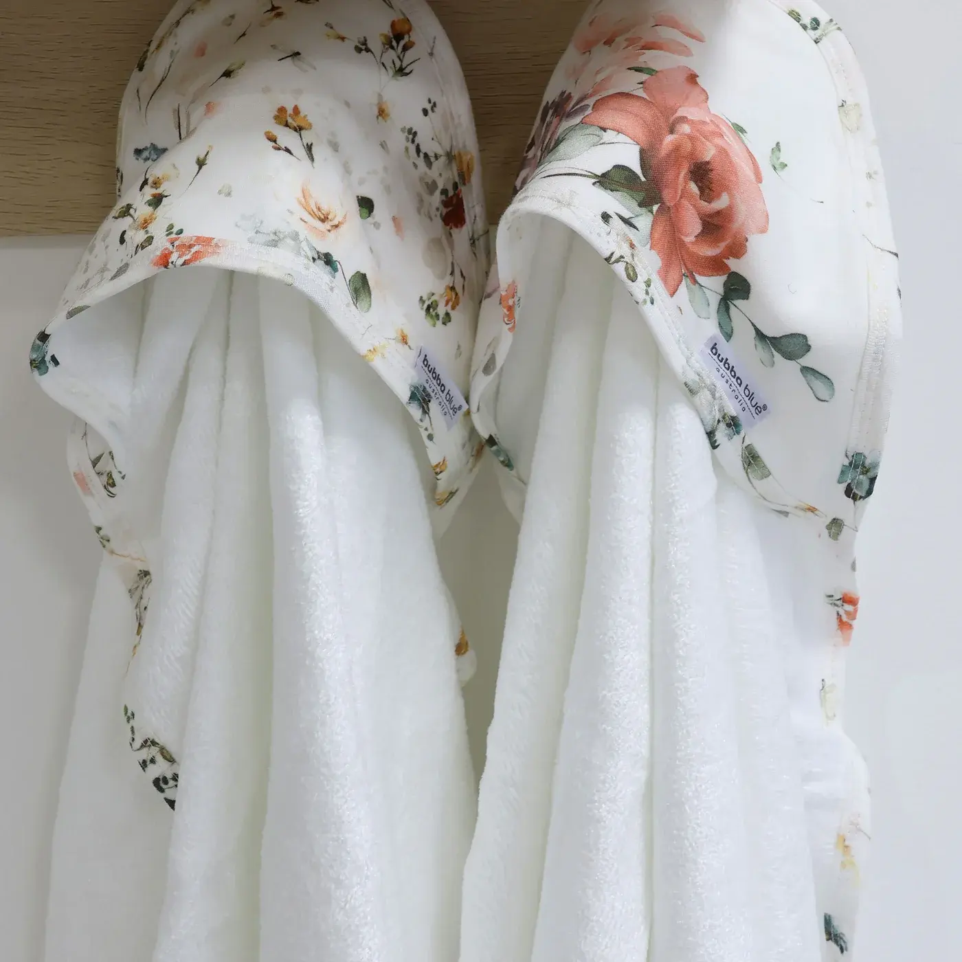 Bubba Blue Bubba Blue Peonies Bamboo 2 PK  Hooded Towels