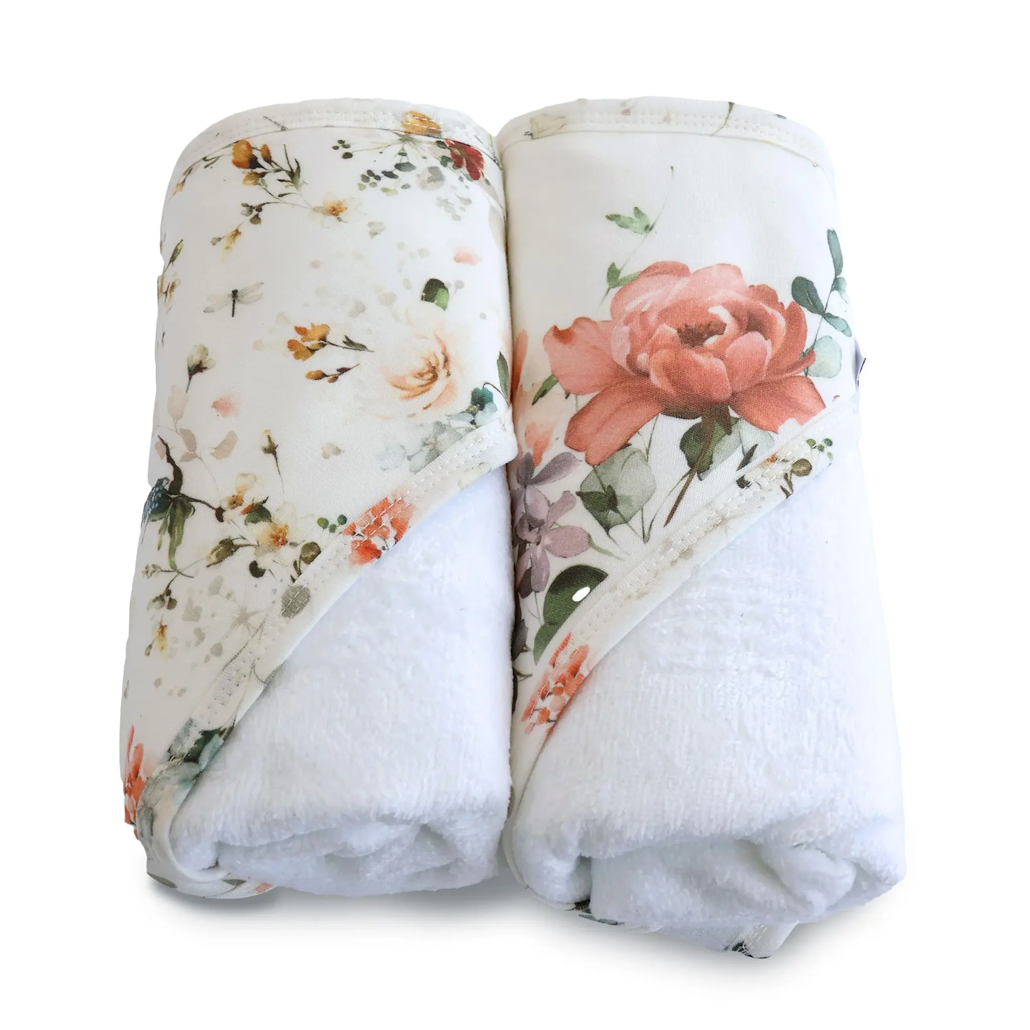 Bubba Blue Bubba Blue Peonies Bamboo 2 PK  Hooded Towels