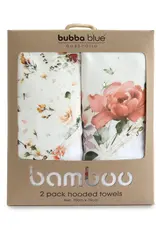 Bubba Blue Bubba Blue Peonies Bamboo 2 PK  Hooded Towels