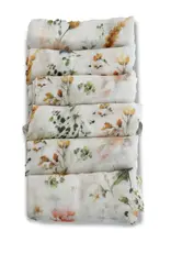 Bubba Blue Bubba Blue Peonies Bamboo 6 PK Muslin Wash Cloths