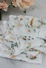Bubba Blue Bubba Blue Peonies Bamboo 6 PK Muslin Wash Cloths