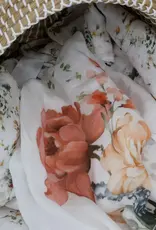 Bubba Blue Bubba Blue Peonies Bamboo 3 PK Muslin Wraps