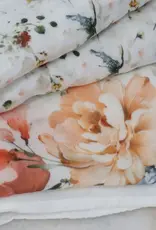 Bubba Blue Bubba Blue Peonies Bamboo 3 PK Muslin Wraps