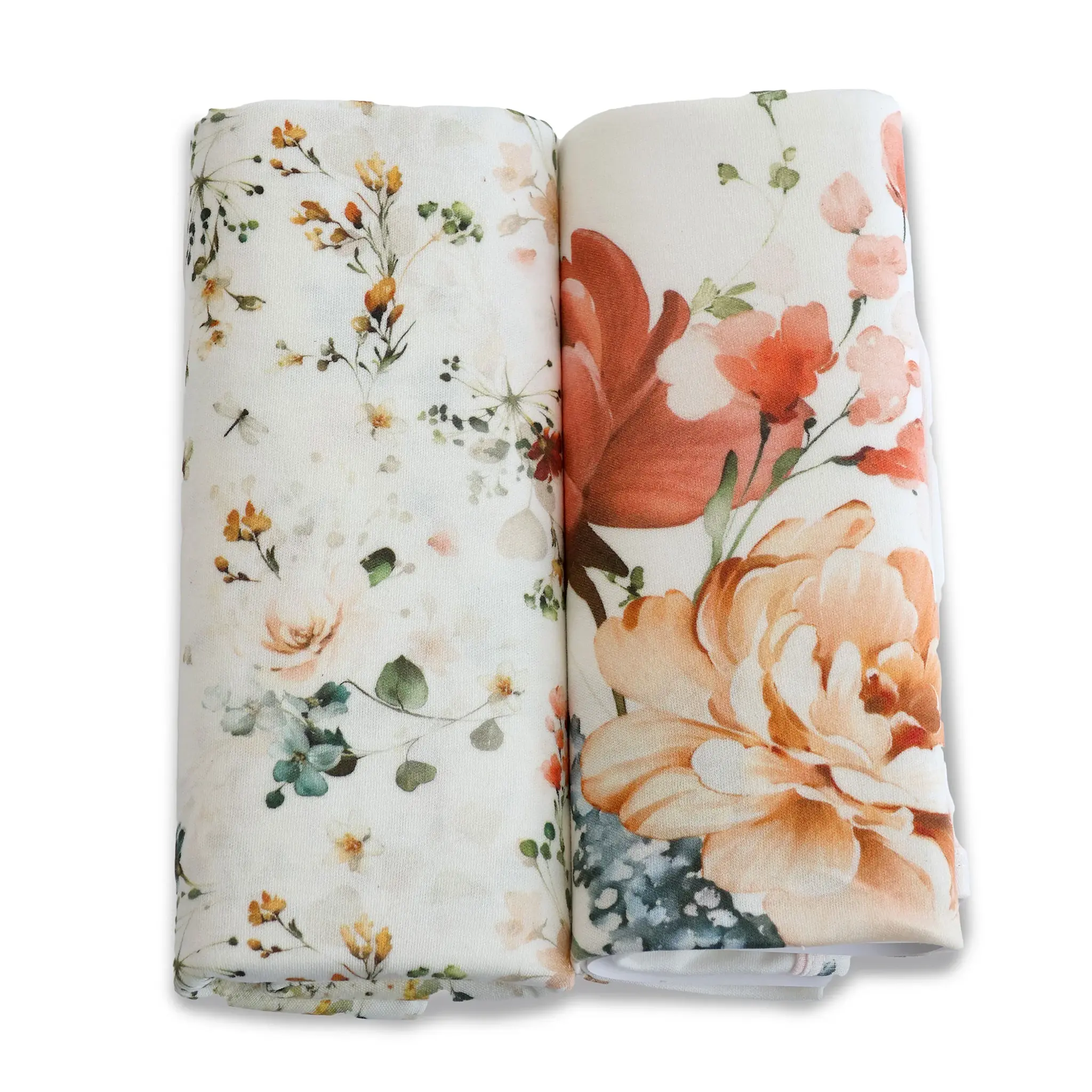 Bubba Blue Bubba Blue Peonies Bamboo 2 PK Jersey Wraps