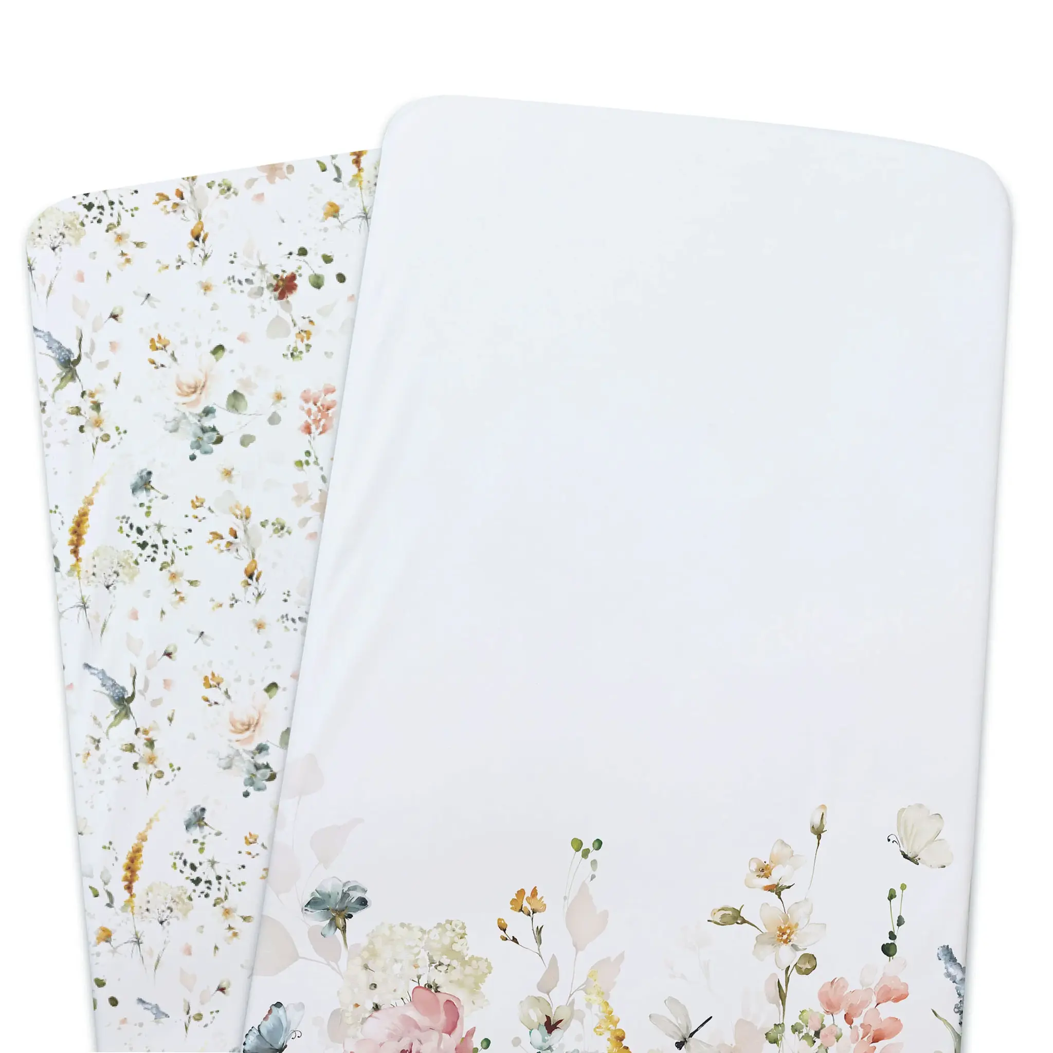 Bubba Blue Bubba Blue Peonies Bamboo 2 PK Bedside Sleeper Fitted Sheets