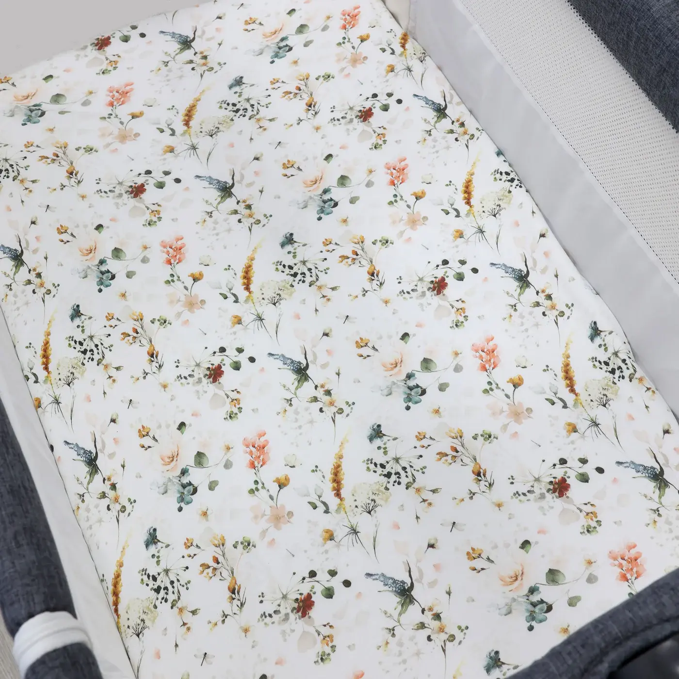 Bubba Blue Bubba Blue Peonies Bamboo 2 PK Bedside Sleeper Fitted Sheets