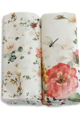 Bubba Blue Bubba Blue Peonies Bamboo 2 PK Bedside Sleeper Fitted Sheets