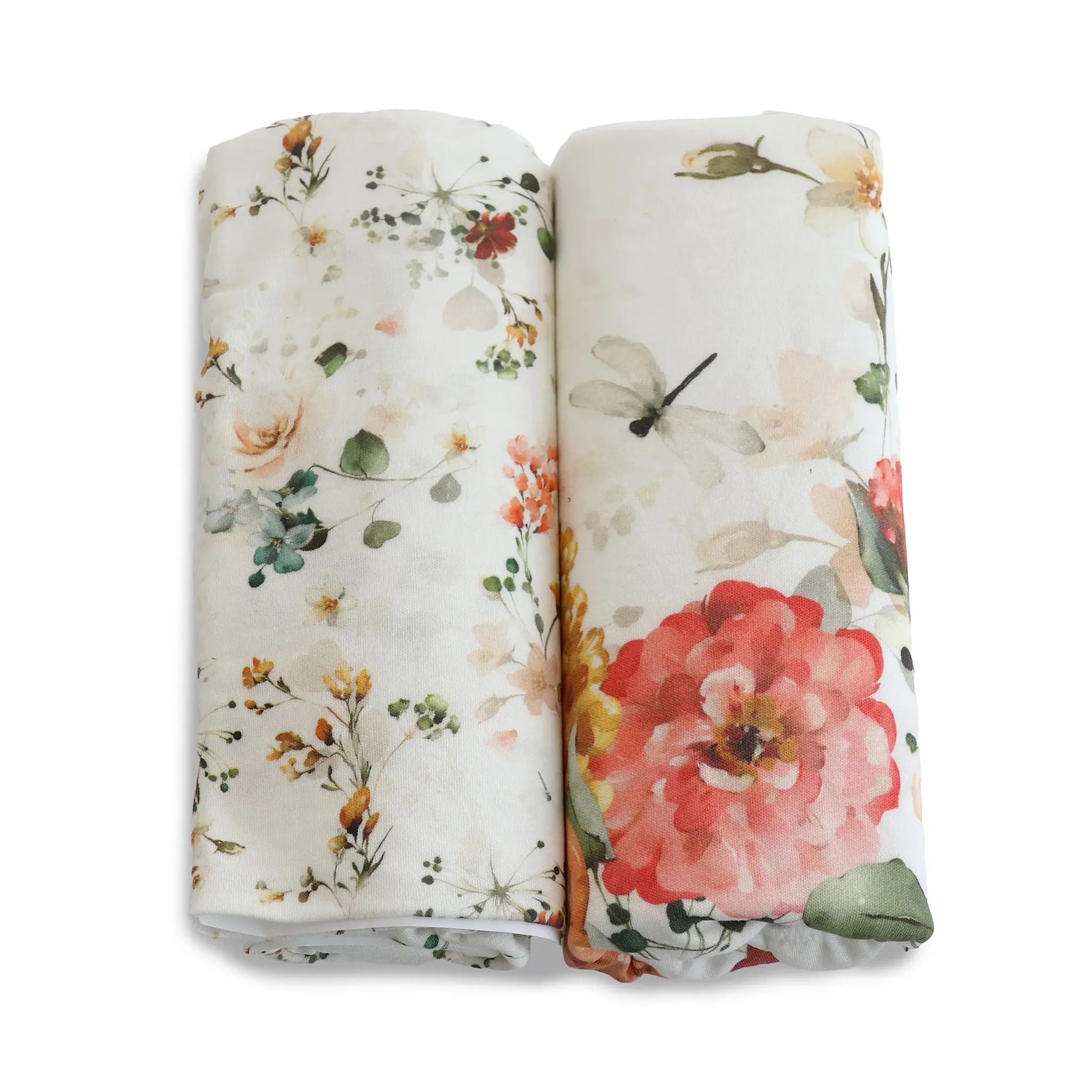 Bubba Blue Bubba Blue Peonies Bamboo 2 PK Bedside Sleeper Fitted Sheets