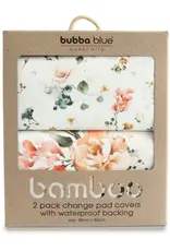 Bubba Blue Bubba Blue Peonies Bamboo 2 PK Change Pad Covers