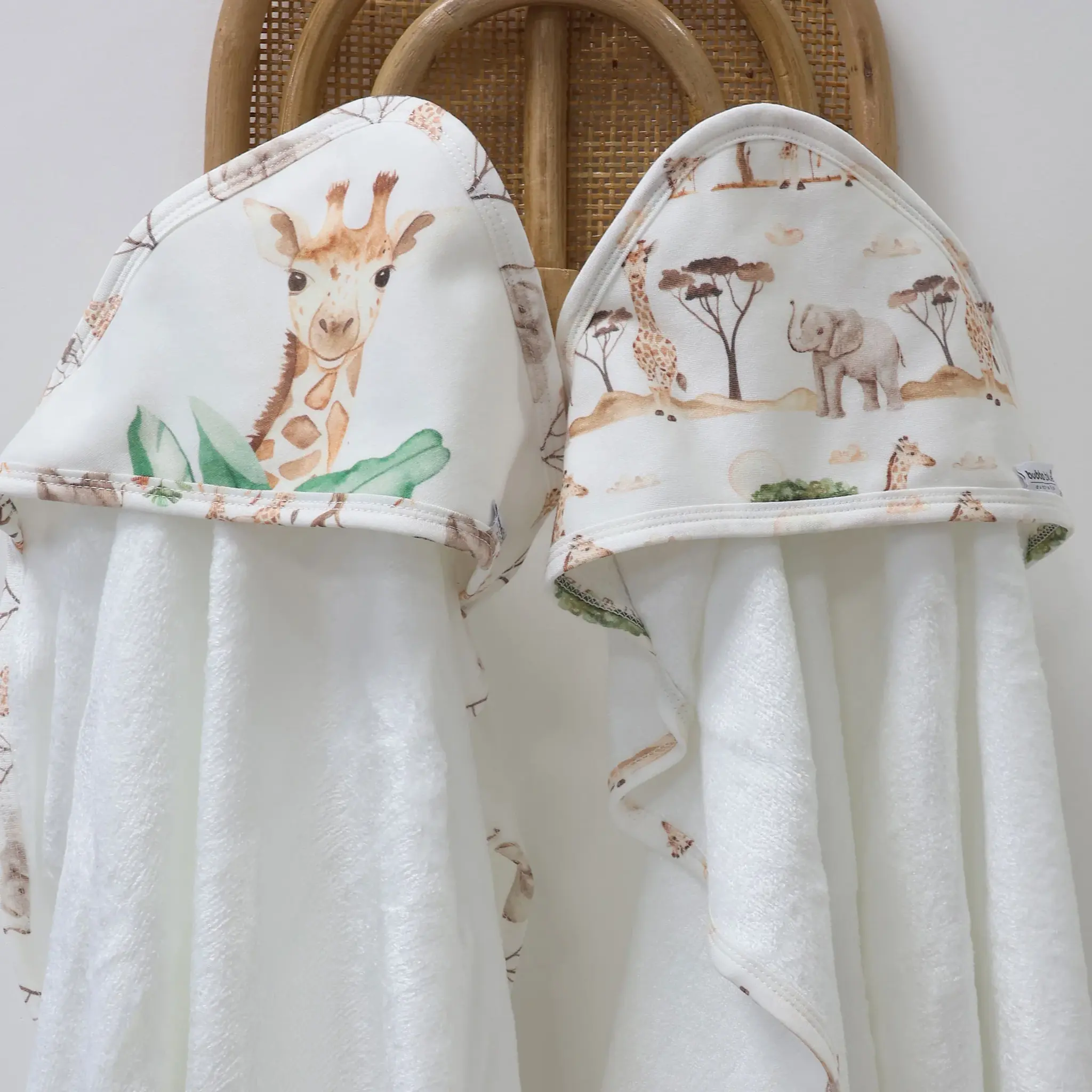 Bubba Blue Bubba Blue Adventure Bamboo 2pk Hooded Towels