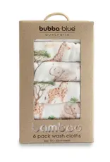Bubba Blue Bubba Blue Adventure Bamboo 6 PK Muslin Wash Cloths