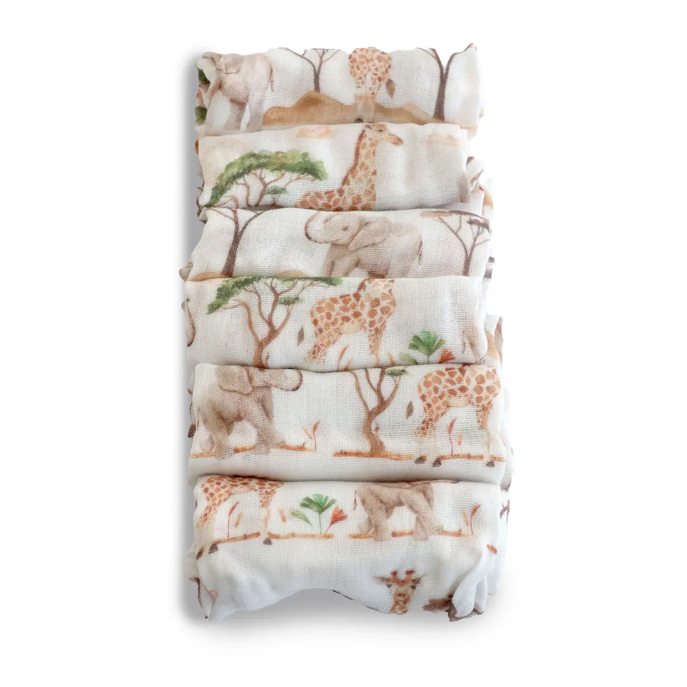 Bubba Blue Bubba Blue Adventure Bamboo 6 PK Muslin Wash Cloths