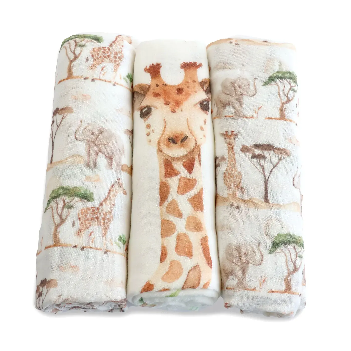 Bubba Blue Bubba Blue Adventure Bamboo 3 PK Muslin Wraps