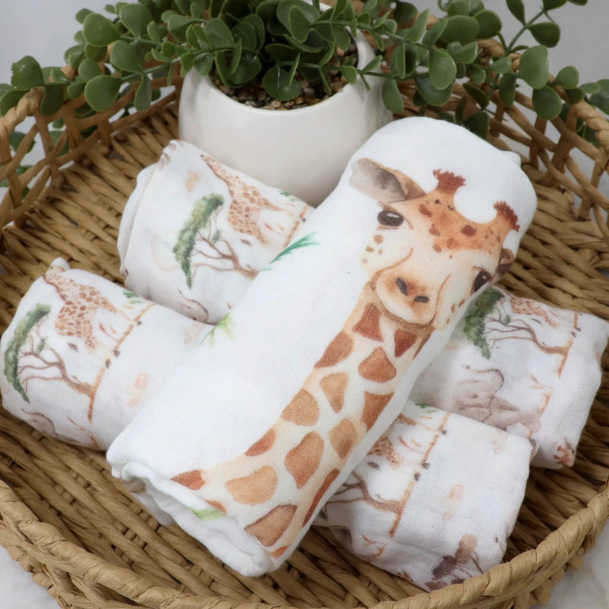 Bubba Blue Bubba Blue Adventure Bamboo 3 PK Muslin Wraps