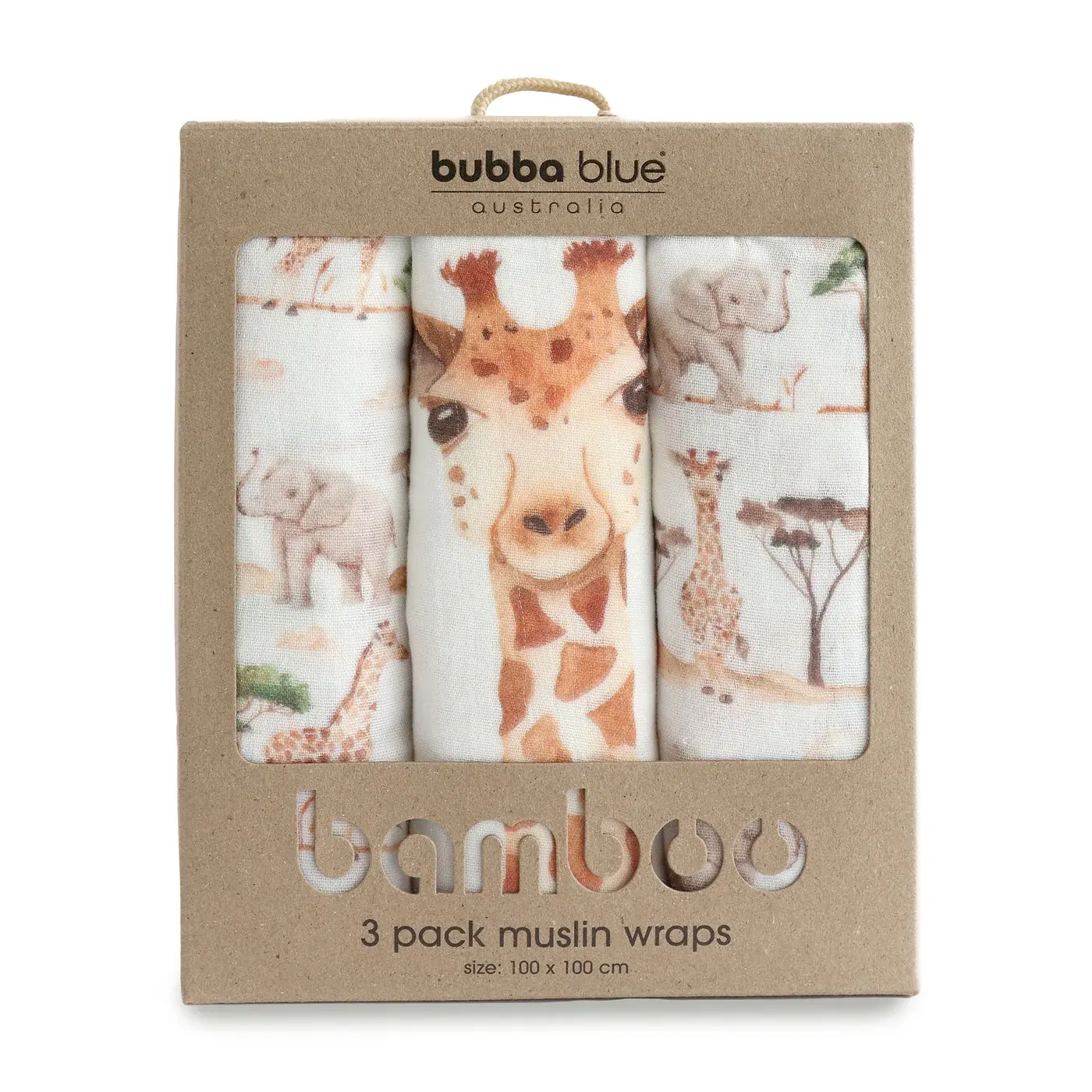 Bubba Blue Bubba Blue Adventure Bamboo 3 PK Muslin Wraps