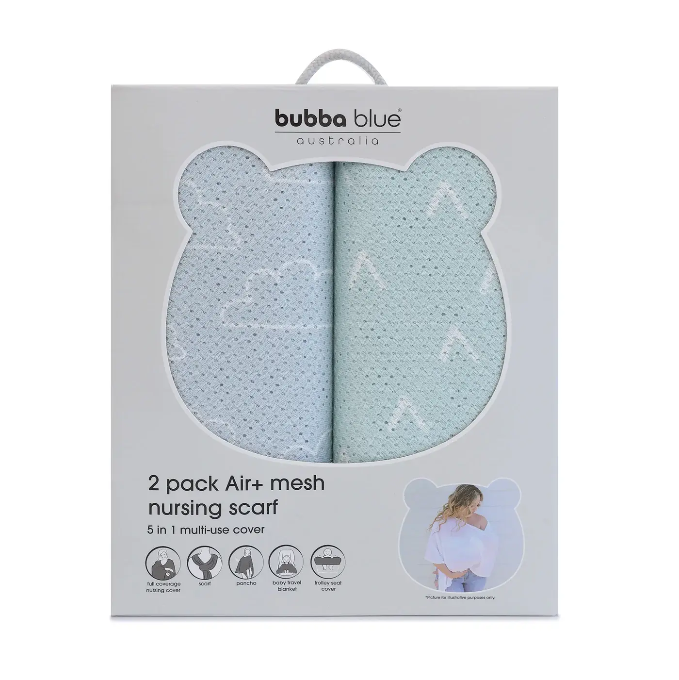 Bubba Blue Bubba Blue Nordic 2pk Air + Nursing Scarf