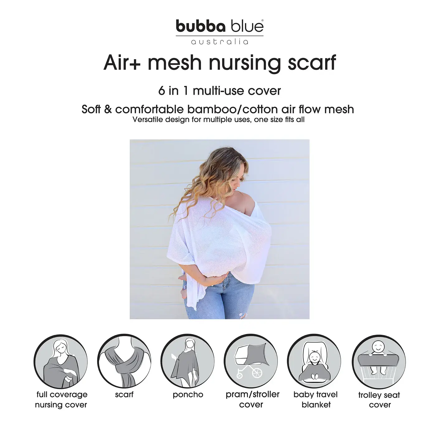 Bubba Blue Bubba Blue Nordic 2pk Air + Nursing Scarf
