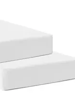 Bubba Blue Bubba Blue Bamboo White 2pk Cot Jersey Fitted Sheets