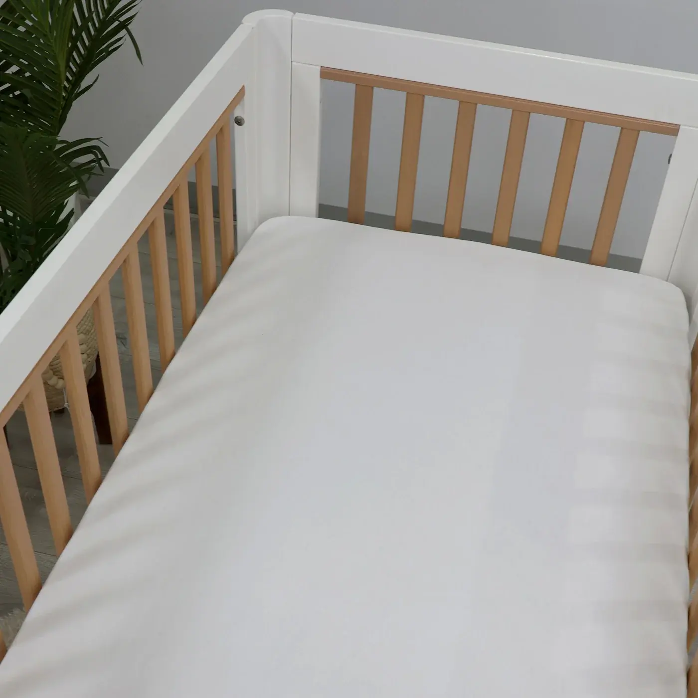 Bubba Blue Bubba Blue Bamboo White 2pk Cot Jersey Fitted Sheets