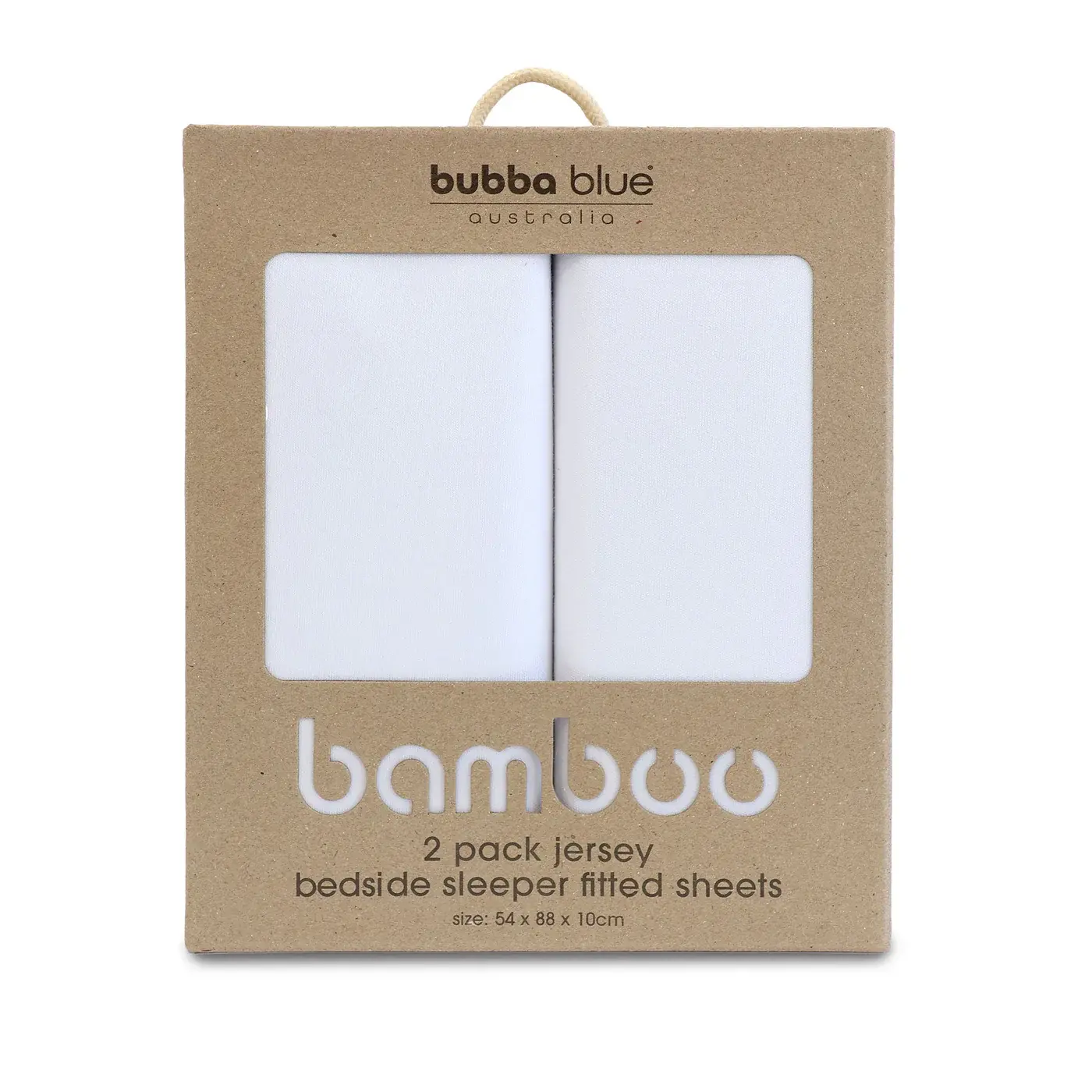 Bubba Blue Bubba Blue Bamboo White 2 PK Bedside Sleeper Fitted Sheets