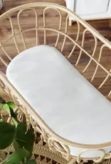 Bubba Blue Bubba Blue Bamboo White 2 PK Moses Basket Jersey Fitted Sheets