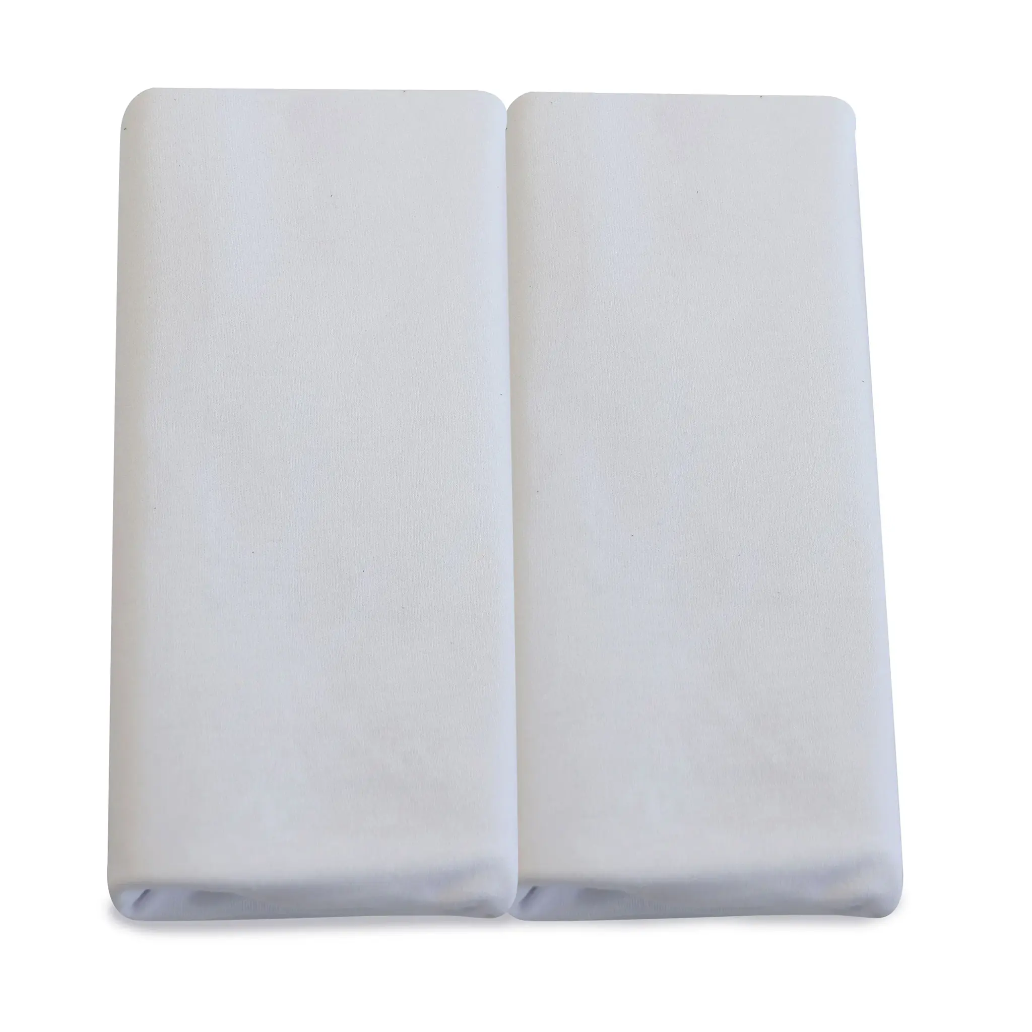 Bubba Blue Bubba Blue Bamboo White 2 PK Moses Basket Jersey Fitted Sheets