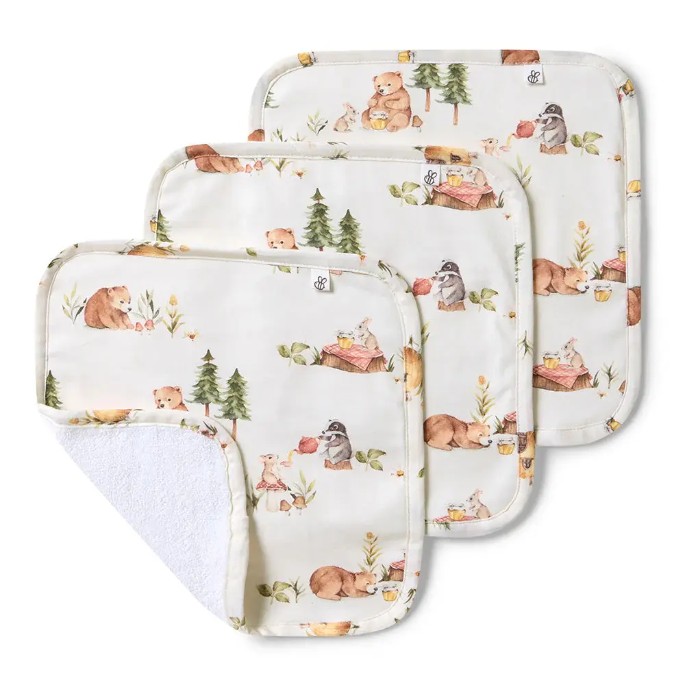 Snuggle Hunny Kids Snuggle Hunny Bears Organic Wash Cloths - 3 Pack