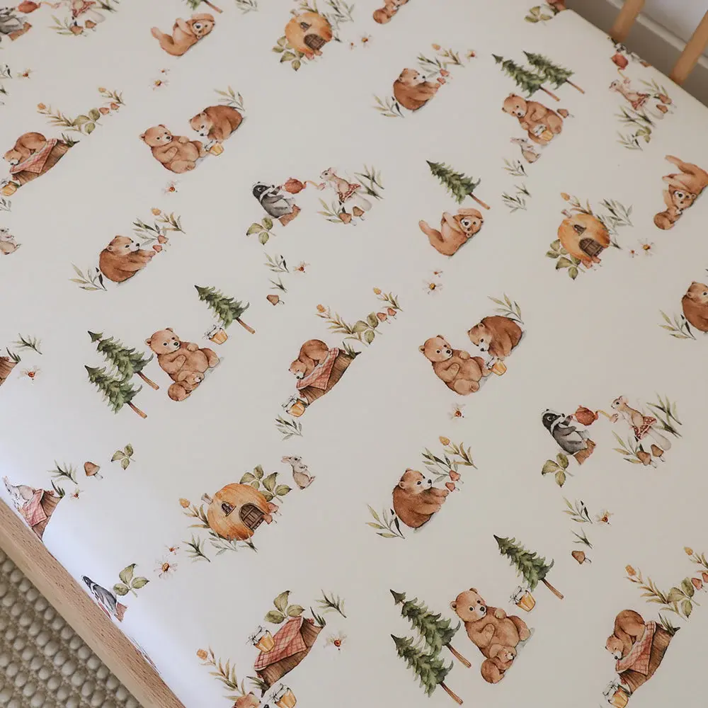 Snuggle Hunny Kids Snuggle Hunny Bears Organic Fitted Cot Sheet