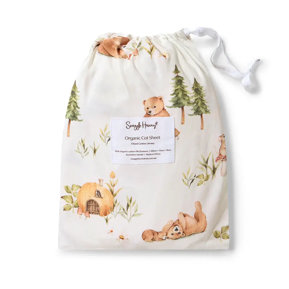 Snuggle Hunny Kids Snuggle Hunny Bears Organic Fitted Cot Sheet