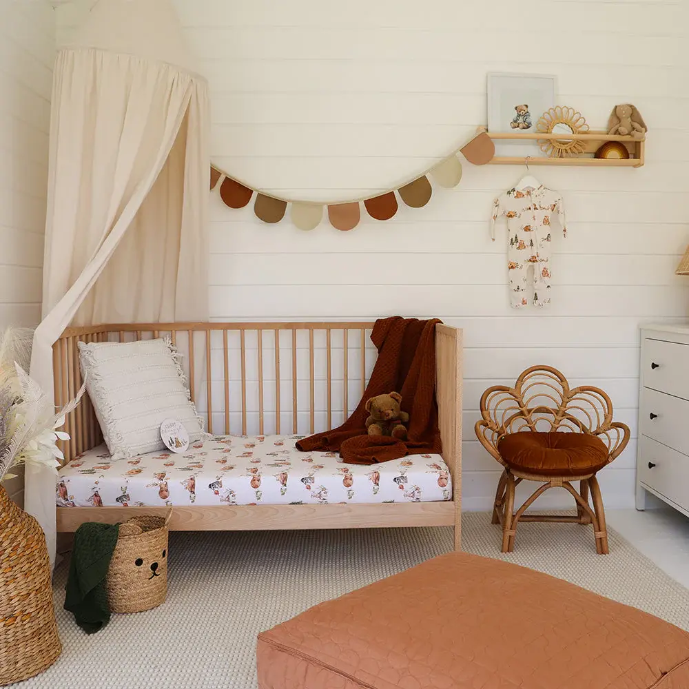 Snuggle Hunny Kids Snuggle Hunny Bears Organic Fitted Cot Sheet