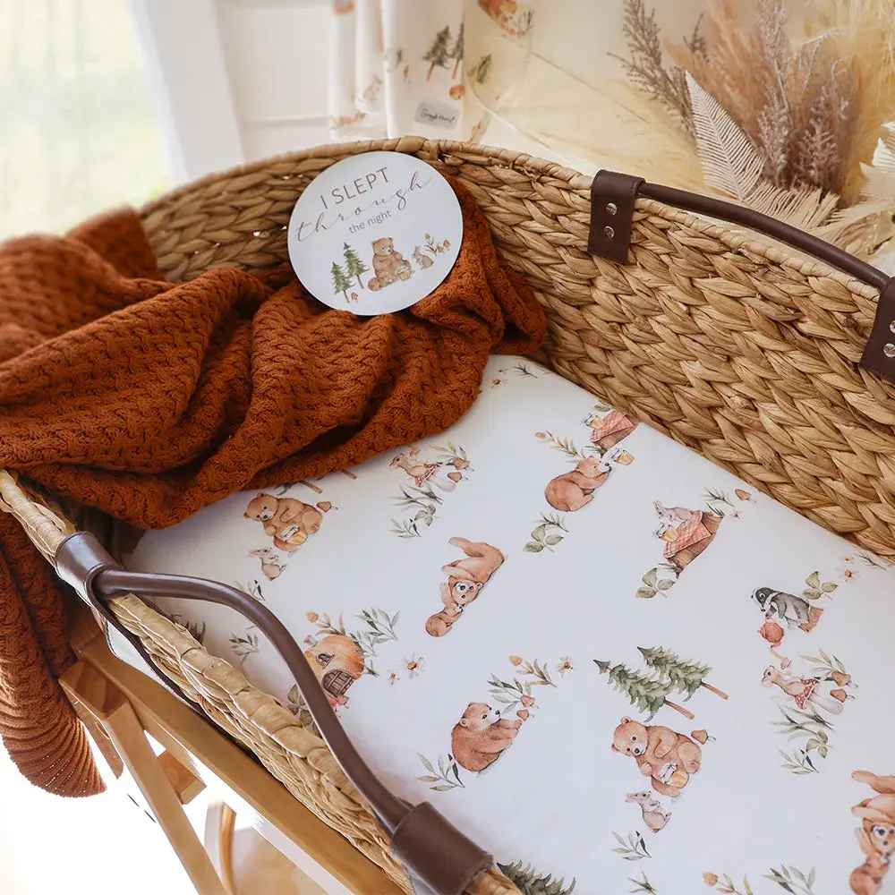 Snuggle Hunny Kids Snuggle Hunny Bears Organic Bassinet Sheet / Change Pad Cover