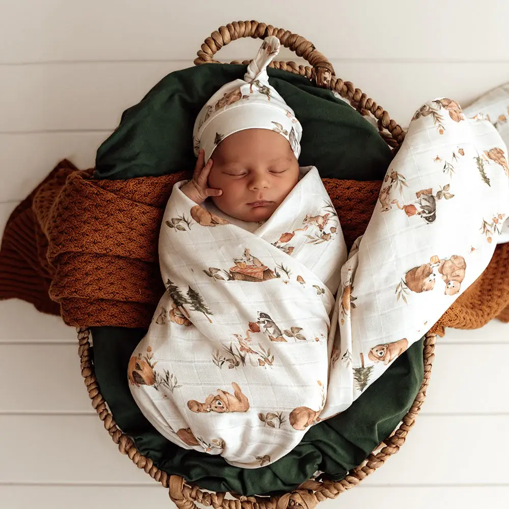 Snuggle Hunny Kids Snuggle Hunny Bears Organic Muslin Wrap