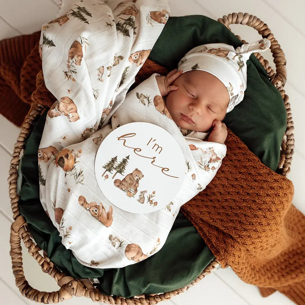 Snuggle Hunny Kids Snuggle Hunny Bears Organic Muslin Wrap