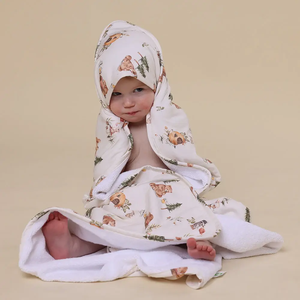 Snuggle Hunny Kids Snuggle Hunny Bears Organic Hooded Baby Towel