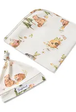 Snuggle Hunny Kids Snuggle Hunny Bears Organic Jersey Wrap & Beanie Set