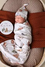 Snuggle Hunny Kids Snuggle Hunny Bears Organic Jersey Wrap & Beanie Set