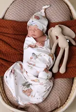 Snuggle Hunny Kids Snuggle Hunny Bears Organic Jersey Wrap & Beanie Set