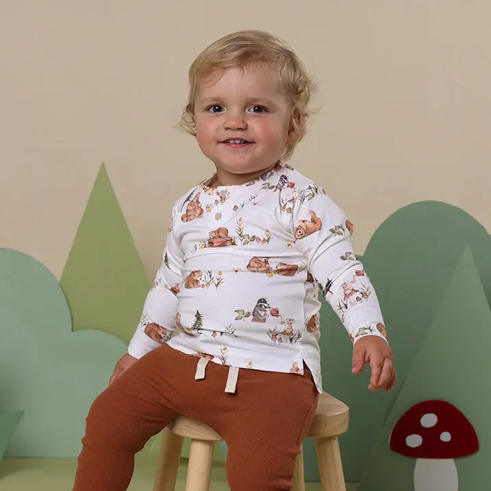 Snuggle Hunny Kids Snuggle Hunny Bears Organic Long Sleeve Top