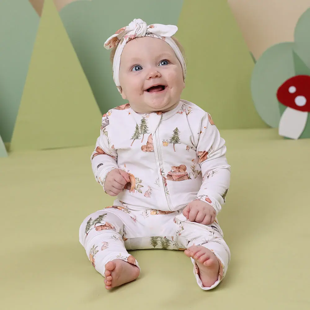 Snuggle Hunny Kids Snuggle Hunny Bears Organic Snugglesuit Convertible Romper