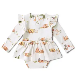 Snuggle Hunny Kids Snuggle Hunny Bears Long Sleeve Organic Dress