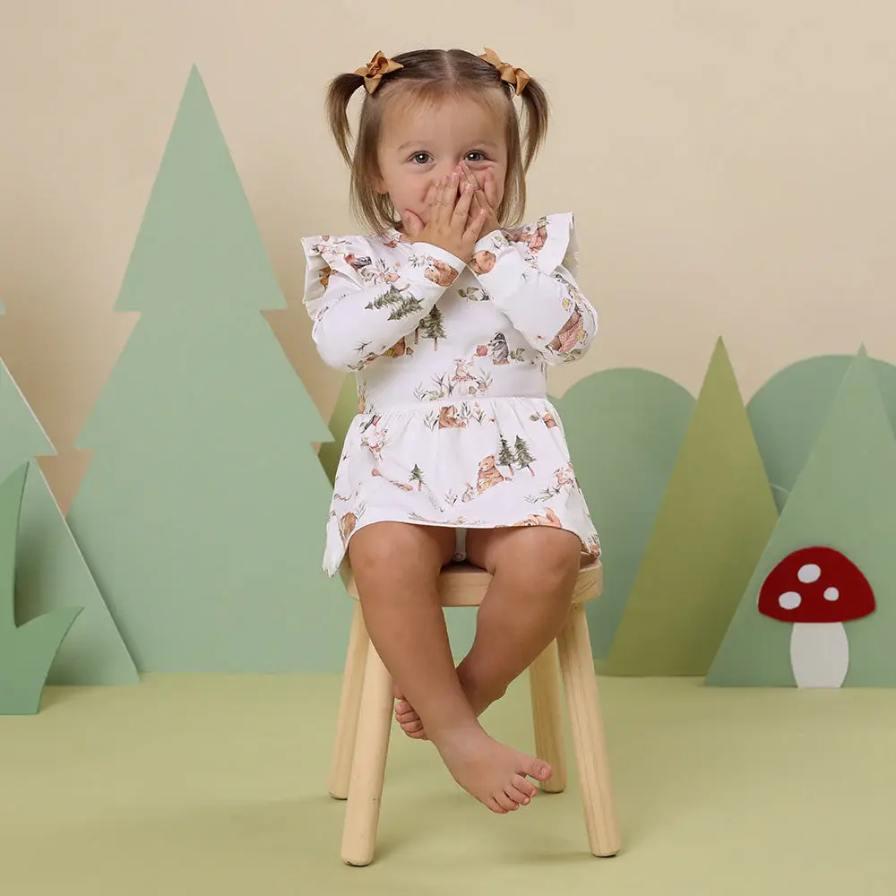 Snuggle Hunny Kids Snuggle Hunny Bears Long Sleeve Organic Dress