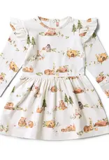 Snuggle Hunny Kids Snuggle Hunny Bears Long Sleeve Organic Dress